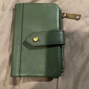 Fossil Forest Green Leather Wallet